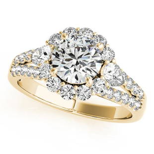 Certified 1.75 Ctw SI2/I1 Diamond 14K Yellow Gold Engag: Certified 1.75 Ctw SI2/I1 Diamond 14K Yellow Gold Engagement Ring -- Center Diamond Approx Weight: 0.75 Ctw (Round Cut) Center Color: J-K Center Stone Clarity: SI2/I1 Center Stone Setting: Prong Side