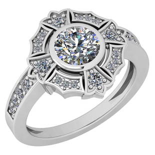 Certified 1.15 Ctw Diamond VS/SI1 14K White Gold Halo R: Certified 1.15 Ctw Diamond VS/SI1 14K White Gold Halo Ring -- Center Stone Approx Weight ; 0.84 Ctw (1 Pcs Round SI1/SI2) Center Stone Color: White G-H Diamond Stone Clarity: SI1/SI2 Center Stone