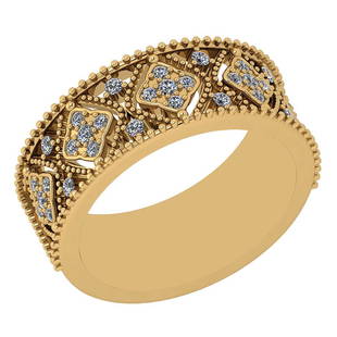 Certified 0.26 Ctw Diamond VS/SI1 14K Yellow Gold Band: Certified 0.26 Ctw Diamond VS/SI1 14K Yellow Gold Band -- Center Stone Weight ; 0.26 Ctw (33 Pcs Round) Stone Color: White G-H Diamond Stone Clarity: VS/SI1 Color Stone Setting ; Prong Metal Approx