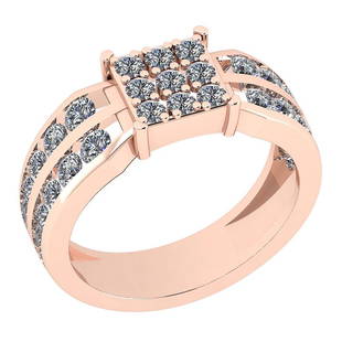 Certified 1.21 Ctw Diamond VS/SI1 Engagement 18K Rose G: Certified 1.21 Ctw Diamond VS/SI1 Engagement 18K Rose Gold Ring -- Diamond Stone Approx Weight ; 1.21 Ctw (33 Pcs Round) Stone Color: White G-H Diamond Stone Clarity: VS/SI1 Stone Setting ; (Prong &