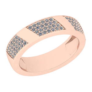 0.57 Ctw VS/SI1 Diamond 14K Rose Gold Men's Style Weddi