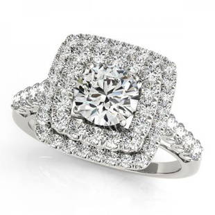 CERTIFIED PLATINUM 2.14 CTW J-K/VS-SI1 DIAMOND HALO ENG: CERTIFIED PLATINUM 2.14 CTW J-K/VS-SI1 DIAMOND HALO ENGAGEMENT RING -- CERTIFIED PLATINUM 2.14 CTW J-K/VS-SI1 DIAMOND HALO ENGAGEMENT RING (CENTER STONE DAIMOND 1.25 CTW J-K/VS-SI1) please request
