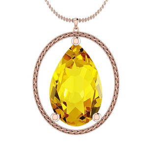 Certified 66.60 Ctw Lemon Topaz 10K Gold Victorian Styl: Certified 66.60 Ctw Lemon Topaz 10K Gold Victorian Style Pendant -- Center Stone Approx Weight: 66.60 Ctw (1 pcs Pear) Center Stone Color: Lemon Topaz Center Stone Setting: Prong Metal Approx Weight: