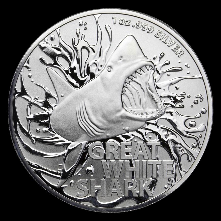 2021 Australia 1 oz Silver Great White Shark Uncirculat: 2021 Australia 1 oz Silver Great White Shark Uncirculated -- 2021 Australia 1 oz Silver Great White Shark Uncirculated #IRS88628