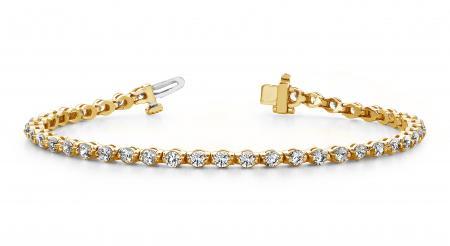 14K YELLOW GOLD 2 CTW G-H I1/I2 CLASSIC PRONG SET DIAMO: 14K YELLOW GOLD 2 CTW G-H I1/I2 CLASSIC PRONG SET DIAMOND TENNIS BRACELET -- 14K YELLOW GOLD 2 CTW G-H I1/I2 CLASSIC PRONG SET DIAMOND TENNIS BRACELET #IRS23399