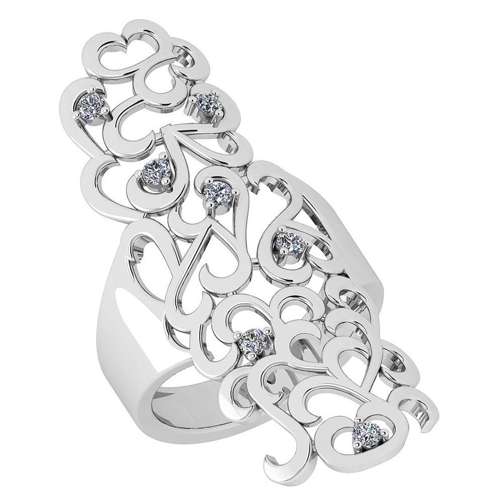 Certified 0.21 Ctw Diamond VS/SI1 18K White Gold Ring M: Certified 0.21 Ctw Diamond VS/SI1 18K White Gold Ring Made In USA -- Center Stone Approx Weight ; 0.21 Ctw (7 Pcs Round) Stone Color: White G-H Diamond Stone Clarity: VS/SI1 Color Stone Setting ; Pron