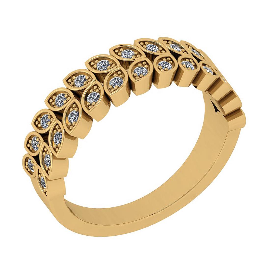 Certified 0.26 Ctw VS/SI1 Diamond 18K Yellow Gold Etern: Certified 0.26 Ctw VS/SI1 Diamond 18K Yellow Gold Eternity Band Ring -- Center Diamond Approx Weight: 0.26 Ctw (Round Cut) Center Color: J-K Center Stone Clarity: VS/SI1 Center Stone Setting: Prong Me