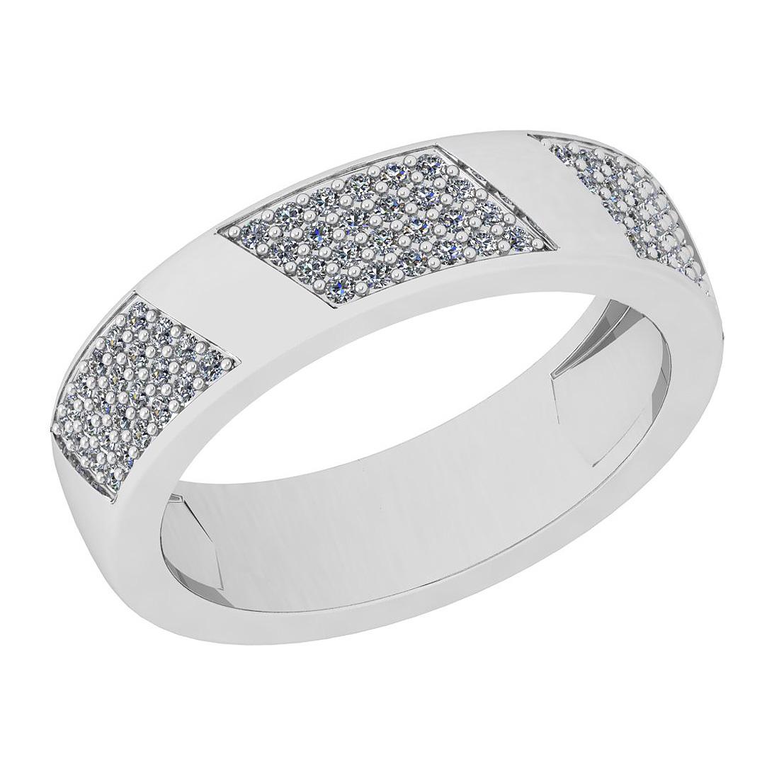 0.57 Ctw SI2/I1 Diamond 14K White Gold Men's Style Wedd: 0.57 Ctw SI2/I1 Diamond 14K White Gold Men's Style Wedding Band Ring -- Diamond Approx Weight: 0.57 Ctw (Round Cut) Diamond Color: J-K Center Clarity: SI2/I1 Stone Setting: Prong Metal Approx Weight: 