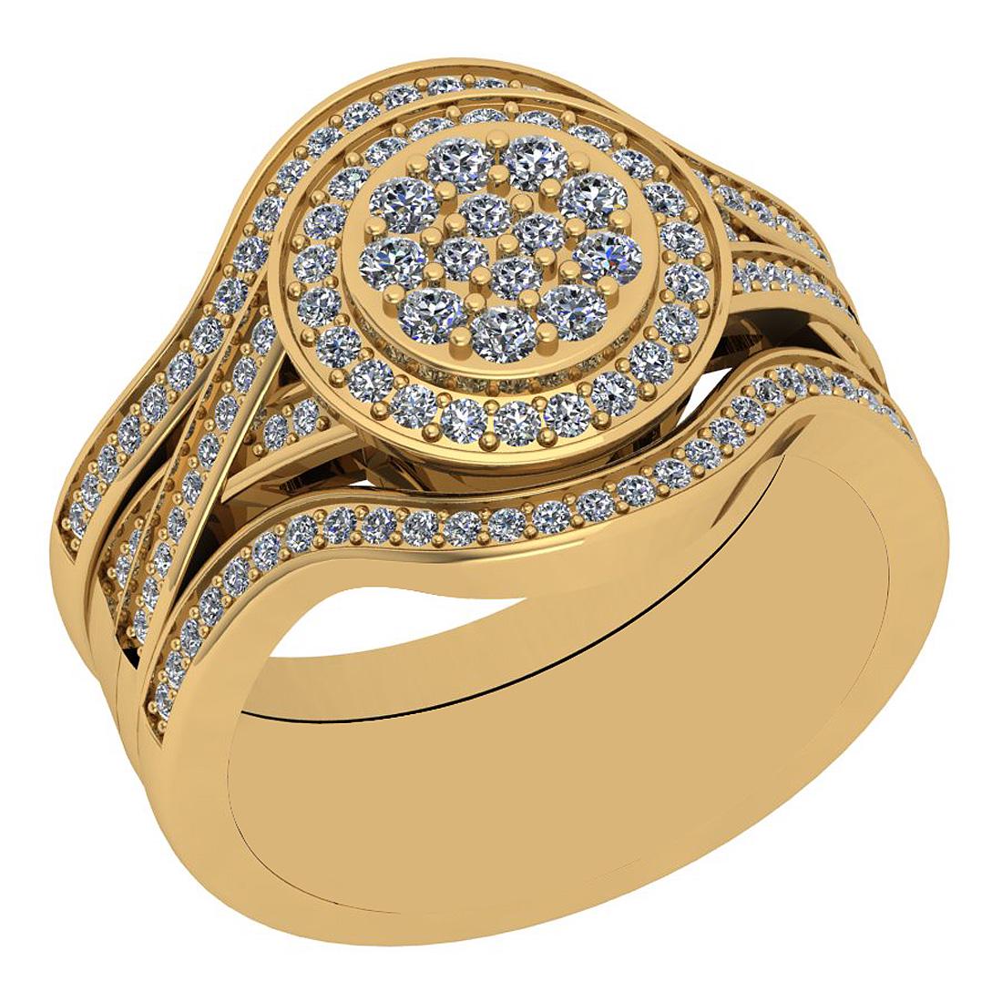 0.86 Ctw VS/SI1 Diamond 14K Yellow Gold Victorian Style: 0.86 Ctw VS/SI1 Diamond 14K Yellow Gold Victorian Style Cluster Engagement Ring -- Diamond Approx Weight: 0.86 Ctw (Round Cut) Diamond Color: J-K Center Clarity: VS/SI1 Stone Setting: Prong Metal Appr