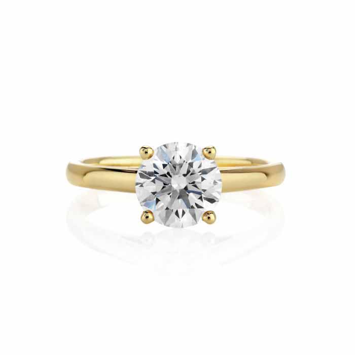 CERTIFIED 1.17 CTW G/I1 ROUND DIAMOND SOLITAIRE RING IN: CERTIFIED 1.17 CTW G/I1 ROUND DIAMOND SOLITAIRE RING IN 14K YELLOW GOLD -- CERTIFIED 1.17 CTW G/I1 ROUND DIAMOND SOLITAIRE RING IN 14K YELLOW GOLD #IRS25007v5