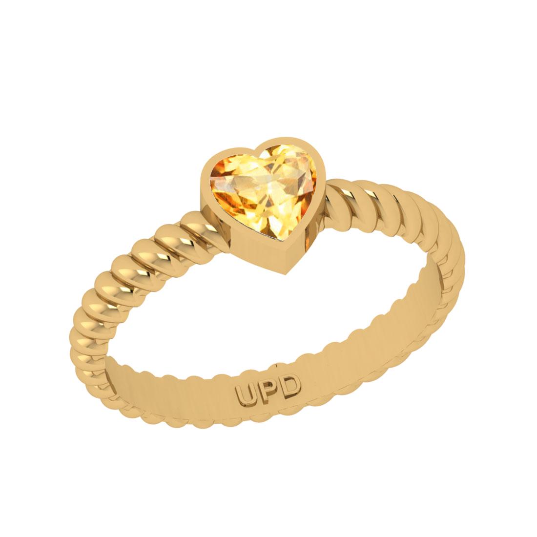 0.50 Ctw SI2/I1 Citrine 10K Yellow Gold solitaire Ring: 0.50 Ctw SI2/I1 Citrine 10K Yellow Gold solitaire Ring -- Center Stone Weight : 0.50 Ctw ( Heart Cut ) Center Stone Color :-Citrine Center Stone Setting : Bezel Metal Weight : Approx 3.30 Gram 10k Yel