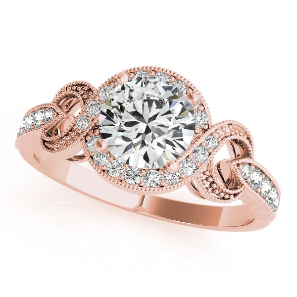 CERTIFIED 18K ROSE GOLD 0.76 CTW J-K/VS-SI1 DIAMOND HAL: CERTIFIED 18K ROSE GOLD 0.76 CTW J-K/VS-SI1 DIAMOND HALO ENGAGEMENT RING -- CERTIFIED 18K ROSE GOLD 0.76 CTW J-K/VS-SI1 DIAMOND HALO ENGAGEMENT RING (CENTER STONE DAIMOND .50 CTW J-K/VS-SI1) please re