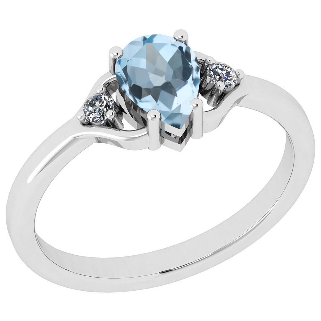 0.57 Ctw SI2/I1 Blue Topaz And Diamond SI2/I1 14k White: 0.57 Ctw SI2/I1 Blue Topaz And Diamond SI2/I1 14k White Gold Engagement Ring -- Color Stone Weight : 0.50 Ctw (1psc Pear) Center Stone Color : Blue Topaz Center Stone Setting : Prong Side Stone Weight