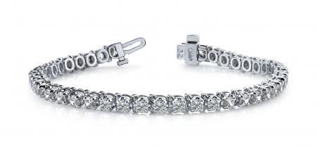14K WHITE GOLD .75 CTW G-H SI2/SI3 PRONG SET DIAMOND ST: 14K WHITE GOLD .75 CTW G-H SI2/SI3 PRONG SET DIAMOND STRAND TENNIS BRACELET -- 14K WHITE GOLD .75 CTW G-H SI2/SI3 PRONG SET DIAMOND STRAND TENNIS BRACELET #IRS20072v5