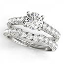 CERTIFIED 18K WHITE GOLD 1.39 CTW J-K/VS-SI1 DIAMOND BR