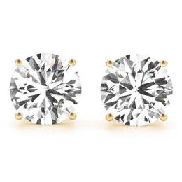 CERTIFIED 0.91 CTW ROUND G/SI2 DIAMOND SOLITAIRE EARRIN