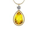 Certified 77.93 Ctw Lemon Topaz And Diamond I2/I3 10K G