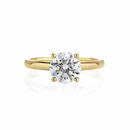 CERTIFIED 0.9 CTW D/SI1 ROUND DIAMOND SOLITAIRE RING IN