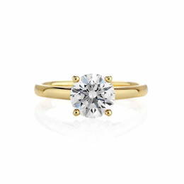 CERTIFIED 0.9 CTW F/SI2 ROUND DIAMOND SOLITAIRE RING IN