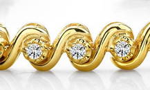 14K YELLOW GOLD .65 CTW G-H SI2/SI3 DIAMOND TENNIS BRAC