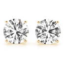 CERTIFIED 0.43 CTW ROUND J/I1 DIAMOND SOLITAIRE EARRING