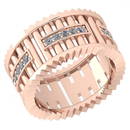 Certified 0.35 Ctw Diamond VS/SI1 10K Rose Gold Band Ri