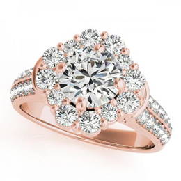 CERTIFIED 18KT ROSE GOLD 1.74 CTW J-K/VS-SI1 DIAMOND HA
