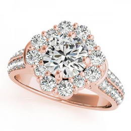 CERTIFIED 18KT ROSE GOLD 1.74 CTW J-K/VS-SI1 DIAMOND HA