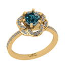 1.27 Ctw I2/I3 Treated Fancy Blue And White Diamond 14K