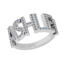 0.38 Ctw SI2/I1 Diamond 14K White Gold Ring