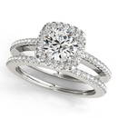 Certified 1.30 Ctw SI2/I1 Diamond 14K White Gold Engage