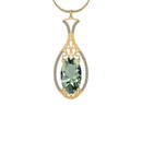 Certified 18.72 Ctw Green Amethyst And Diamond I1/I2 14