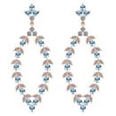 Certified 7.75 Ctw Blue Topaz And Diamond VS/SI1 18K Ro