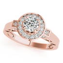 CERTIFIED 18K ROSE GOLD 0.97 CTW J-K/VS-SI1 DIAMOND HAL