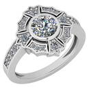 Certified 1.15 Ctw Diamond VS/SI1 14K White Gold Halo R