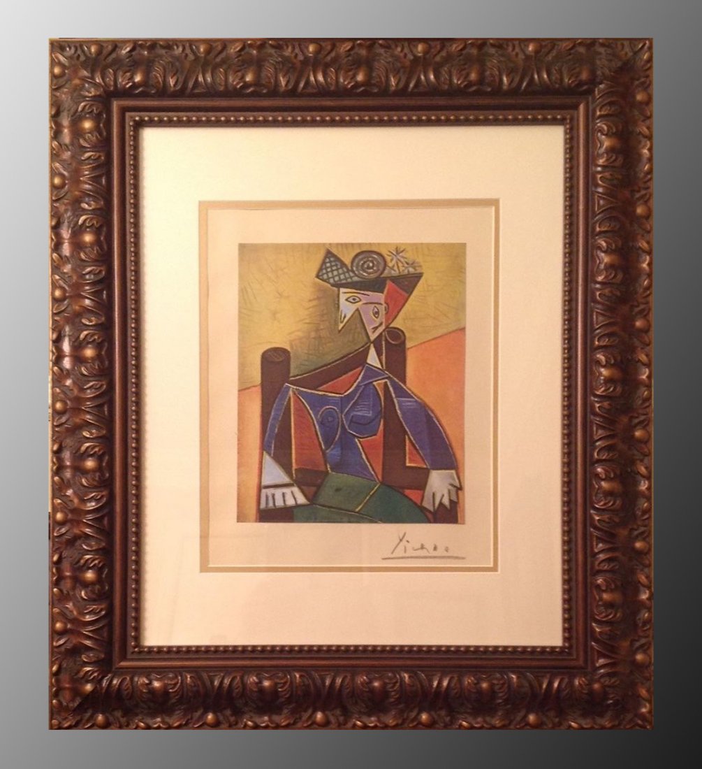 Pablo Picasso, Femme Au Chapeau Signed Lithograph (1 of 2)