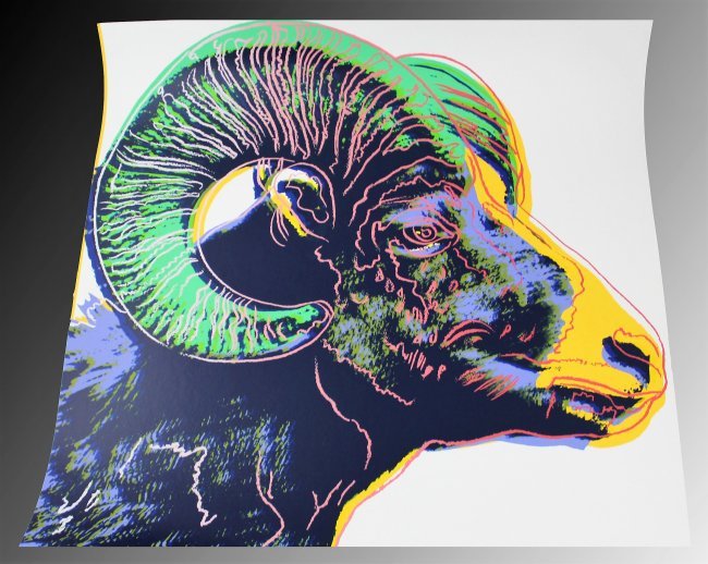 Andy Warhol, Bighorn Ram Screenprint (1 of 1)