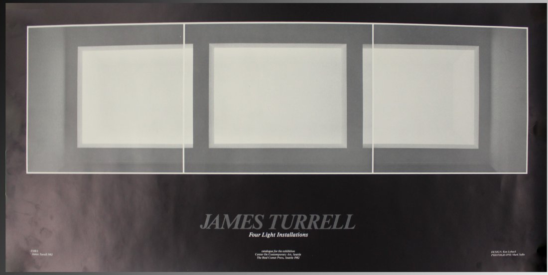 James Turrell Poster: "Four Light Installations" Measures: 24 x 12 inches