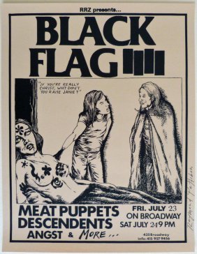 Raymond Pettibon Signed Concert Poster (1 of 1)