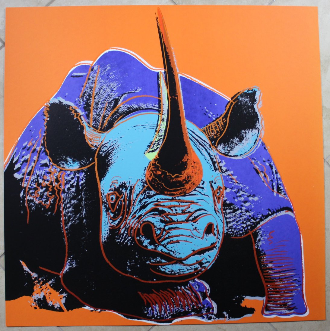 Andy Warhol, Black Rhinoceros Screenprint (1 of 1)