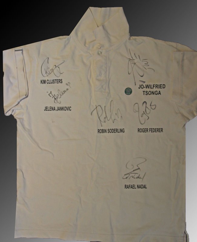 Federer, Nadal, Clijsters Signed Tennis Shirt (1 of 1)