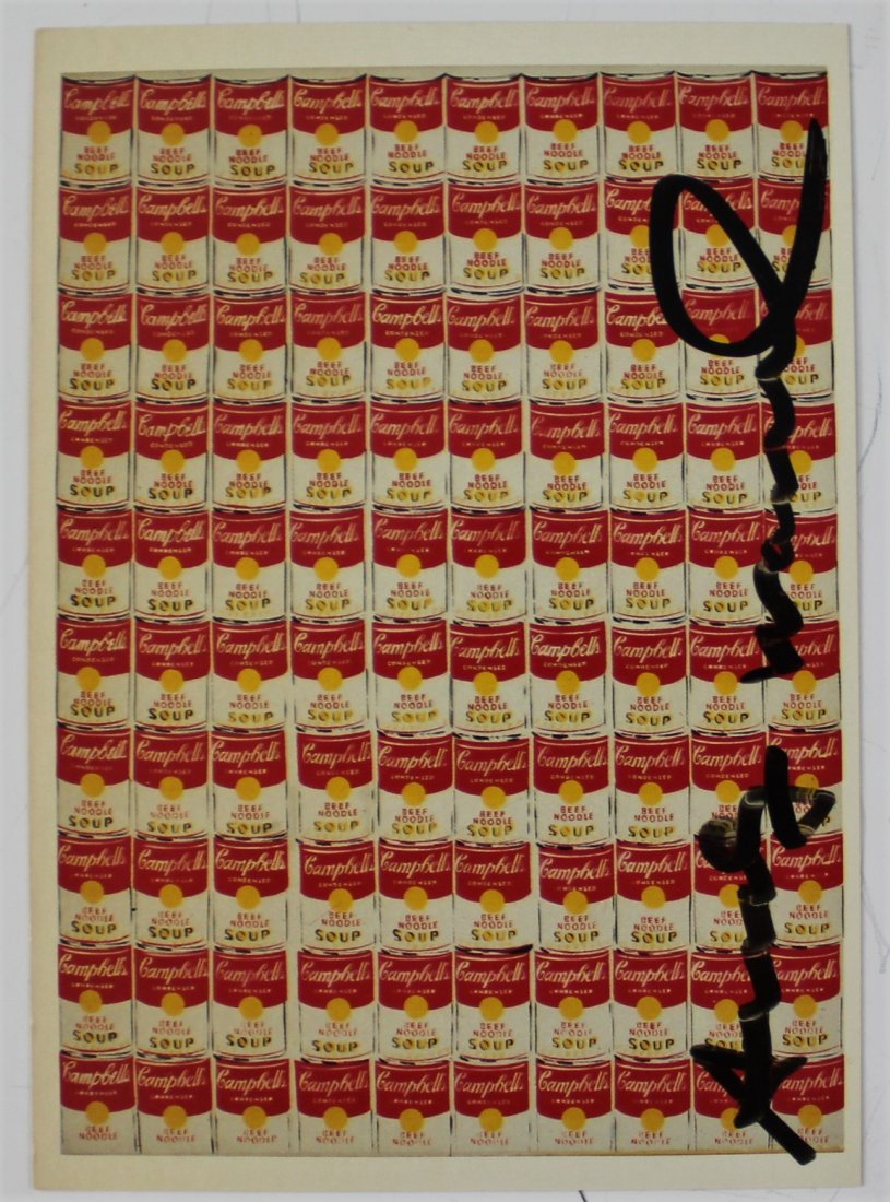 Andy Warhol Signed Soup Can Print (1 of 2)