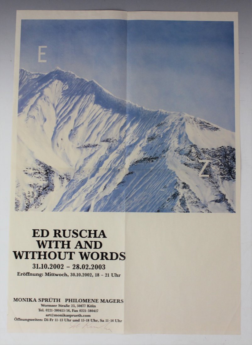 Ed Ruscha Hand Signed German Exhibition Poster (1 of 3)