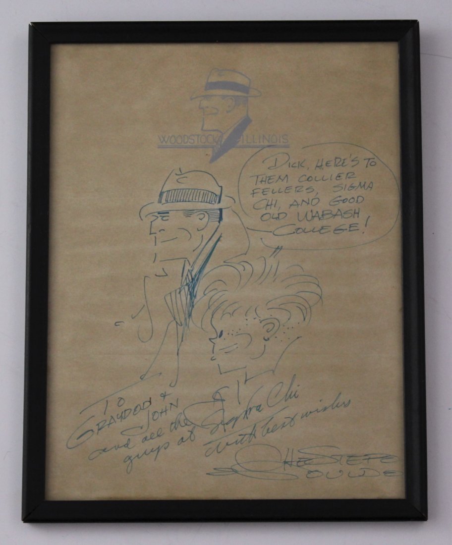 Original Dick Tracy Chester Gould Drawing Signed (1 of 3)