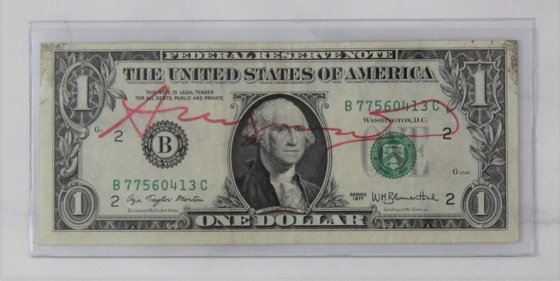 Andy Warhol Signed Dollar Bill (1 of 3)