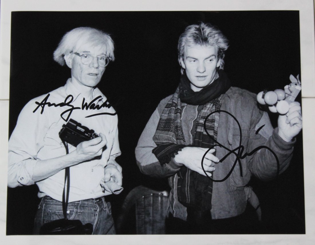 Andy Warhol & Sting Signed Photograph (1 of 1)