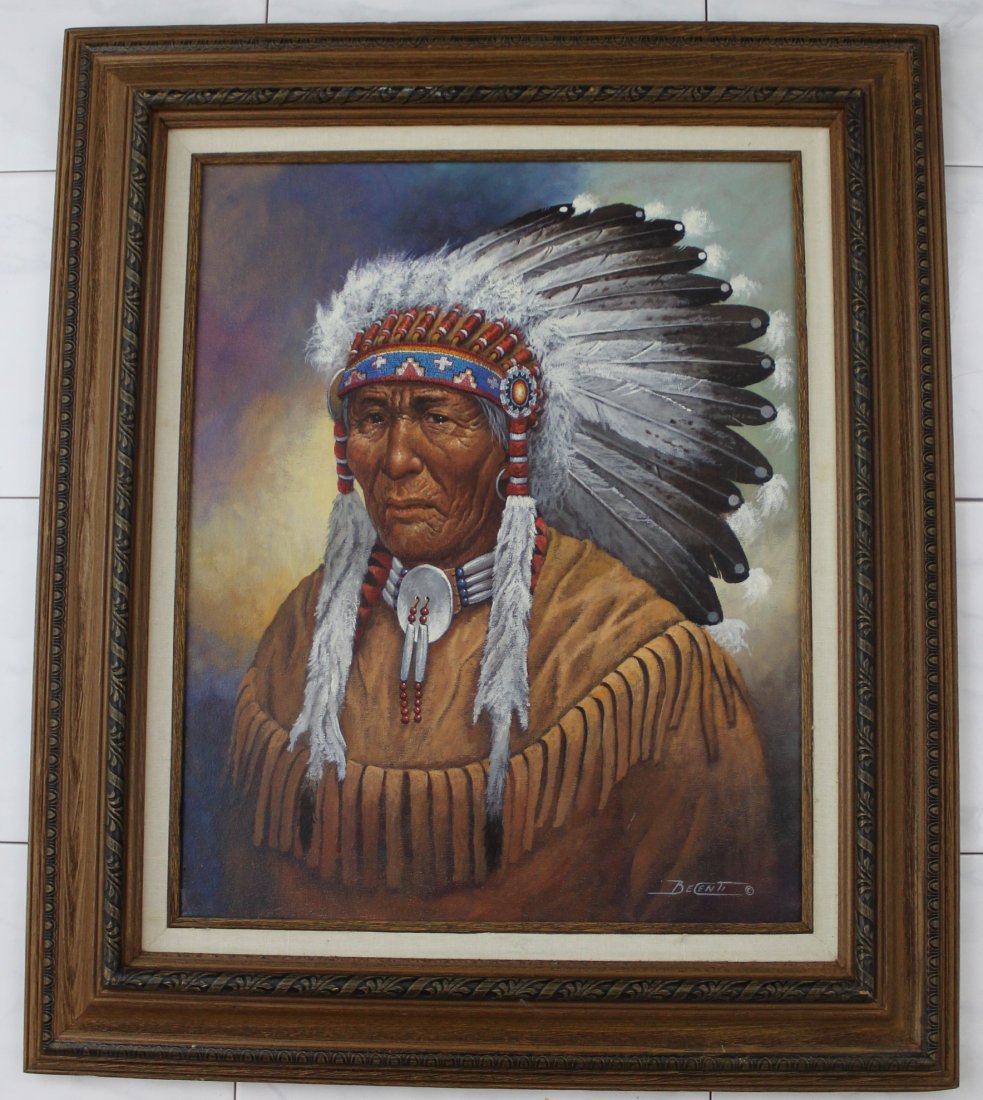 Robert Becenti Jr. Oil Painting (1 of 2)