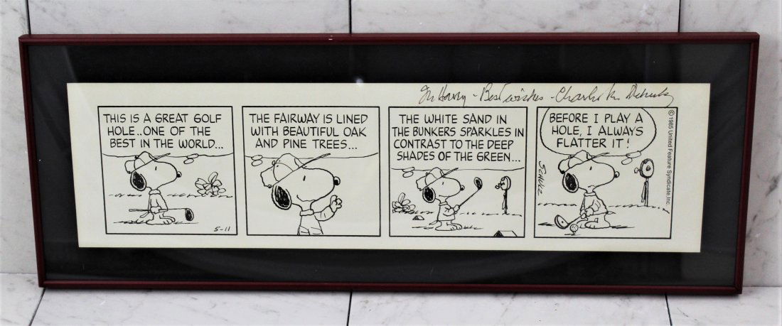 Charles Schulz Signed Comic Strip (1 of 2)