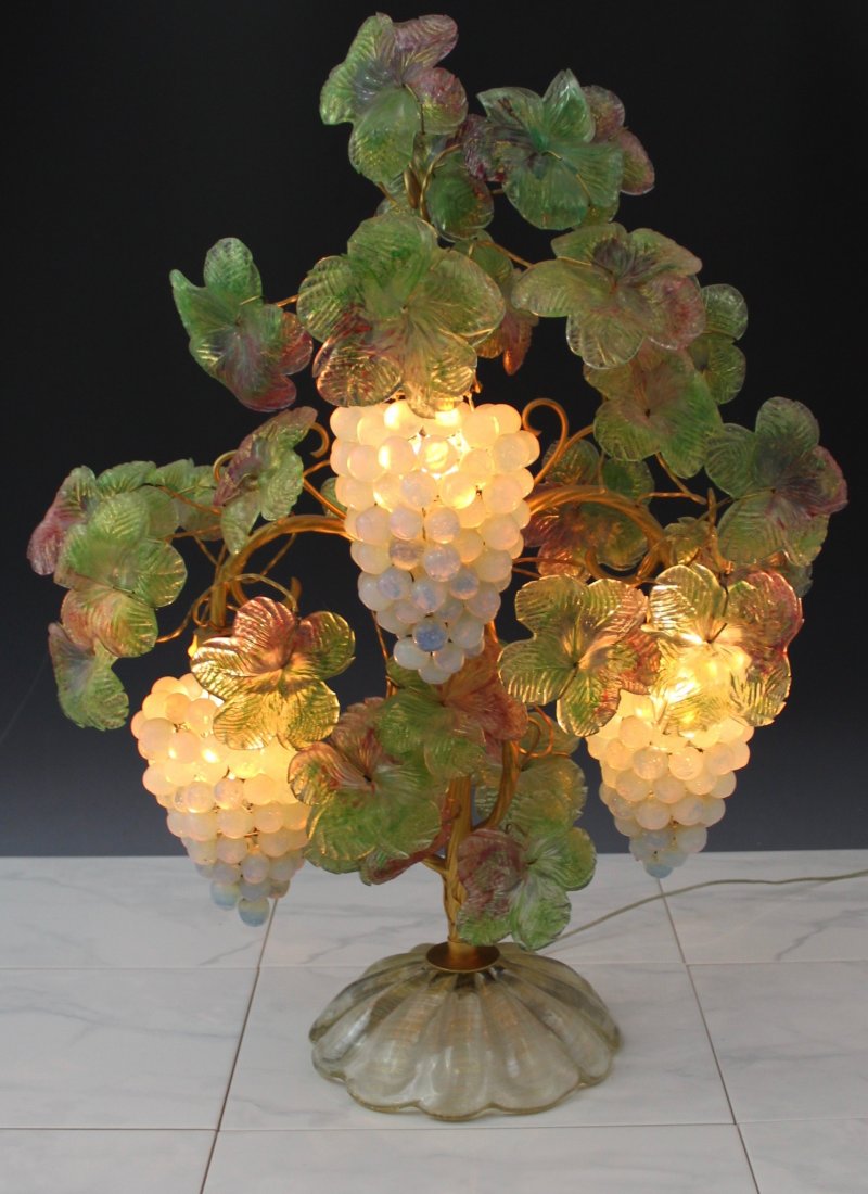 Antique Czechoslovakian Grape Lamp (1 of 6)