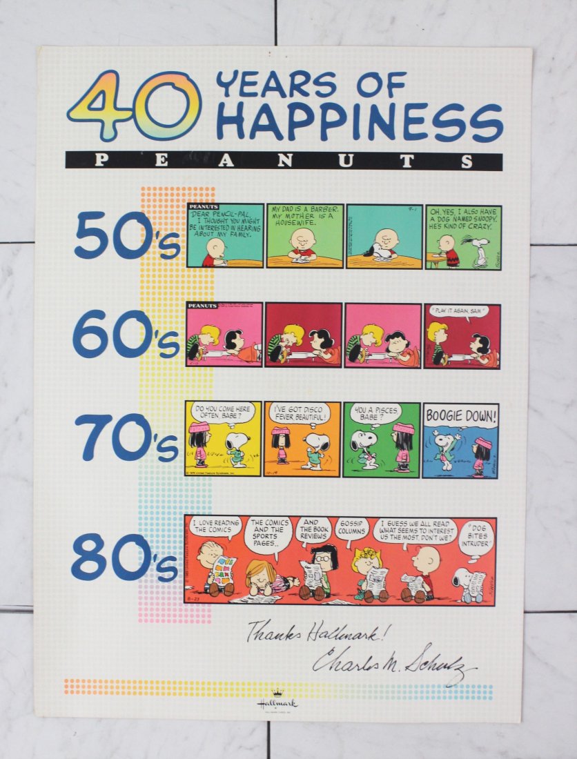 Charles Schulz Signed Poster (1 of 2)